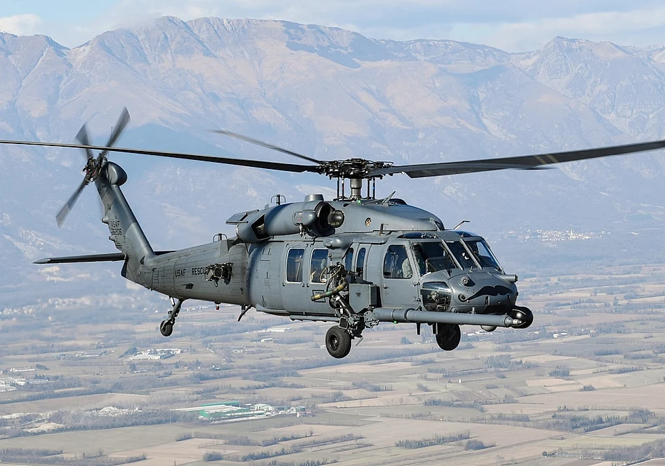 HH-60G Pave Hawk combat search and rescue helicopter — two were hit by Iranian fire during the F-15E rescue mission April 3 2026